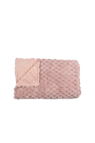 Plaid imitation fourrure - 120 x 150 cm - Rose