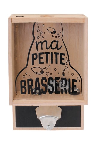 Décapsuleur mural en bois - 17,8 x 6,8 x 26 cm