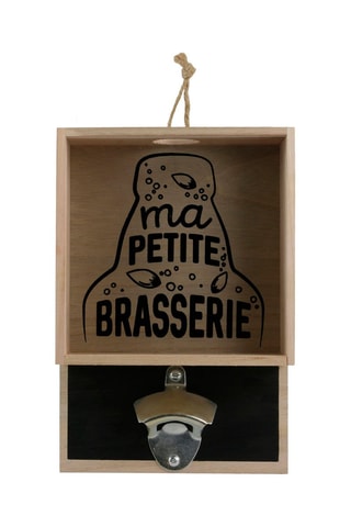Décapsuleur mural en bois - 17,8 x 6,8 x 26 cm