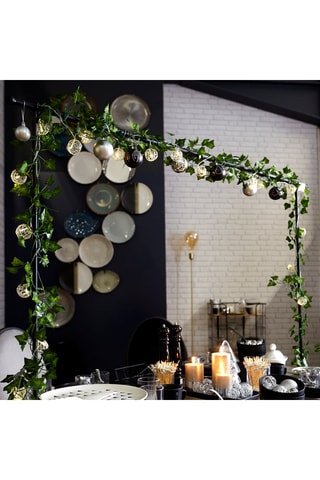 Barra de decoração de mesa ajustável - Preto - 139 a 250 cm