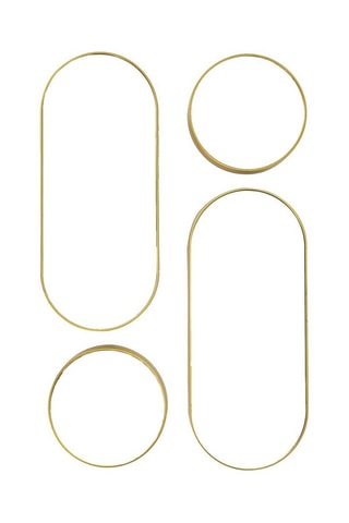 4 miroirs - 
71 x 30 cm - Doré
