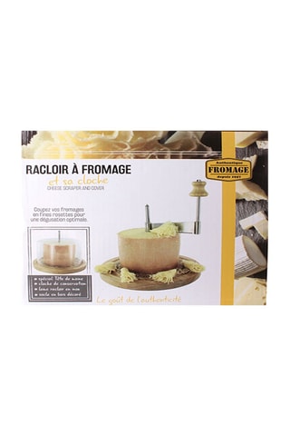 Racloir à fromage en bois et acier inoxydable