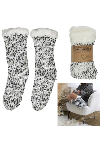 Chaussettes Sherpa - Blanc et noir