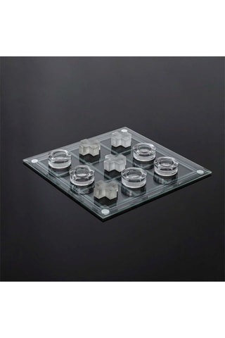 Jeu du Tic Tac Toe en verre