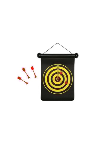 Jeu de fléchettes magnétiques - 28,4 x 35,5 cm - Noir et jaune