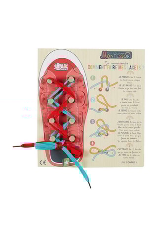 Jeu en bois "Je comprends comment faire mes lacets" - Dès 6 ans