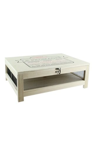 Cave à fromage en bois et acier inoxydable - 39 x 27 x 15 cm