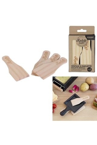 4 spatules en bois - Naturel