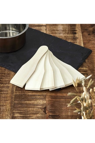 6 spatules en bois - Naturel