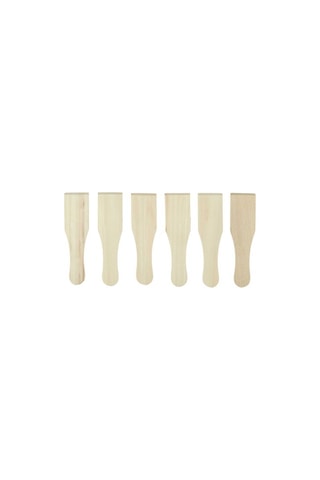 6 spatules en bois - Naturel