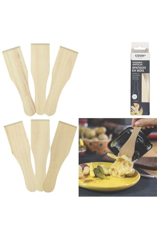 6 spatules en bois - Naturel