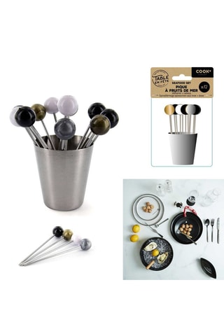 Pics à bigorneaux en acier inoxydable - 12 pièces