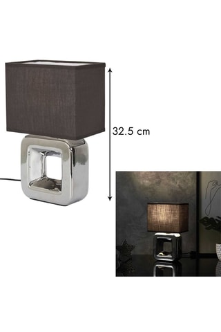 Lampe à poser - Anthracite et argenté