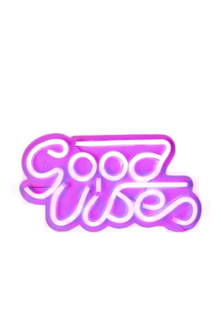 Lampe LED effet néon Good Vibes - Rose