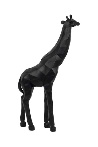 Escultura girafa origami Preto - 40 cm