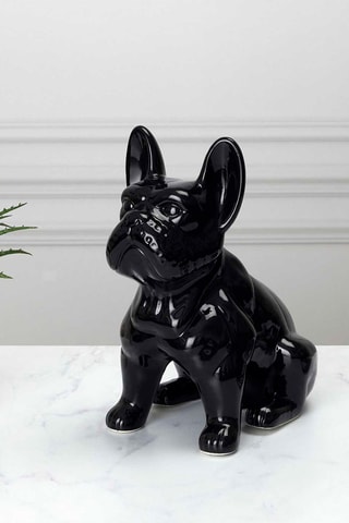 Escultura Bulldog Preto - 20 cm