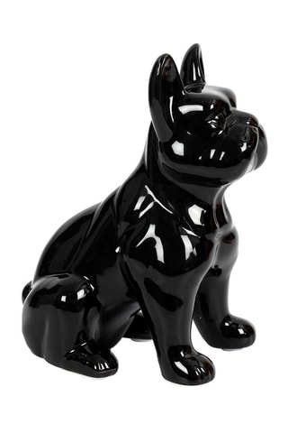 Escultura Bulldog Preto - 20 cm