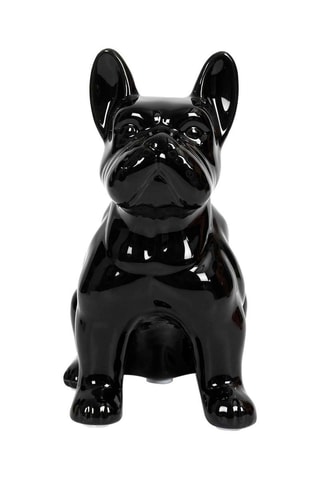 Escultura Bulldog Preto - 20 cm