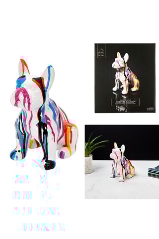 Escultura Bulldog Multicor - 20 cm