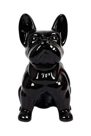 Escultura Bulldog Preto - 30 cm