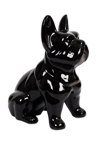 Escultura Bulldog Preto - 30 cm