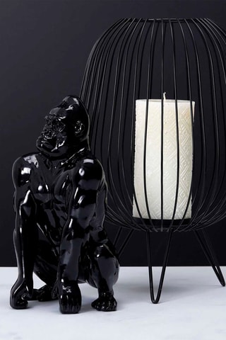 Escultura Gorila Preto - 24 cm