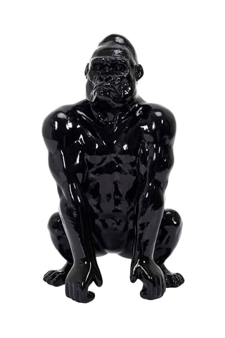 Escultura Gorila Preto - 24 cm