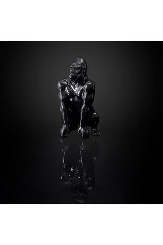 Escultura Gorila Preto - 24 cm