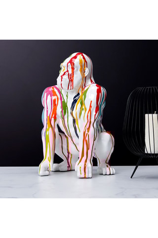Escultura Gorila Multicor - 46 cm