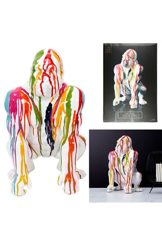 Escultura Gorila Multicor - 46 cm