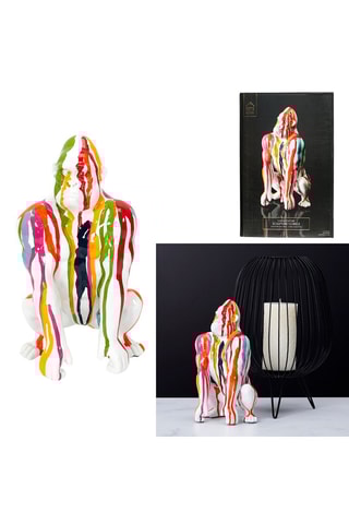 Escultura Gorila Multicor - 24 cm