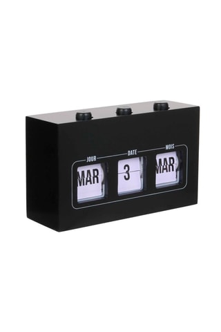 Calendário Flip-Flap Preto