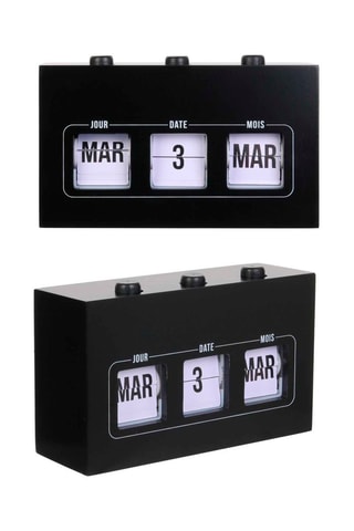 Calendário Flip-Flap Preto