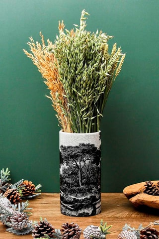 Vaso em cerâmica Black Forest 25 cm - Preto