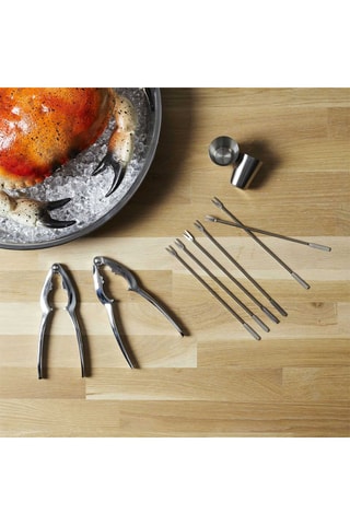 Set d'ustensiles à crustacés en acier inoxydable - Argenté