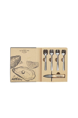 Coffret à huîtres en acier inoxydable - 4 personnes