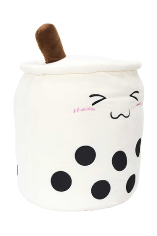 Peluche Bubble Tea Kawaii - Blanc et noir