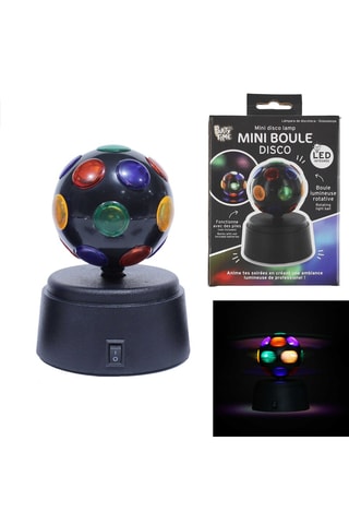 Mini-boule disco LED - Noir