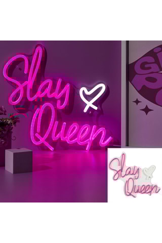 Décoration murale LED connectée - Rose et blanc