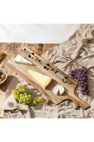 Planche à fromage en bois d’acacia - 65 x 1,5 x 20 cm
