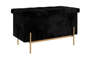 Banc-coffre - Noir et doré