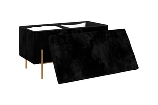 Banc-coffre - Noir et doré