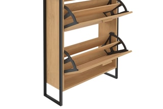 Vestiaire d'entrée 2 abattants Faustine - Imitation bois