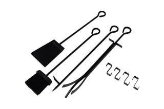 Range-bûches vertical et ses accessoires - Noir