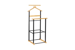 Valet de chambre en bambou - Noir et naturel