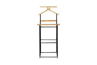 Valet de chambre en bambou - Noir et naturel