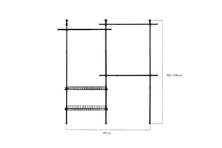 Penderie télescopique - Noir