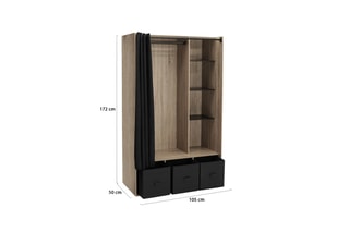 Armoire - Noir et imitation bois