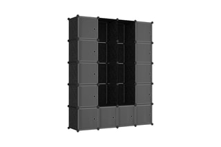 Armoire de rangement multifonctions -  Noir