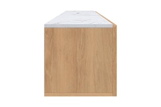 Meuble TV 2 abattants Marceau - Imitation bois